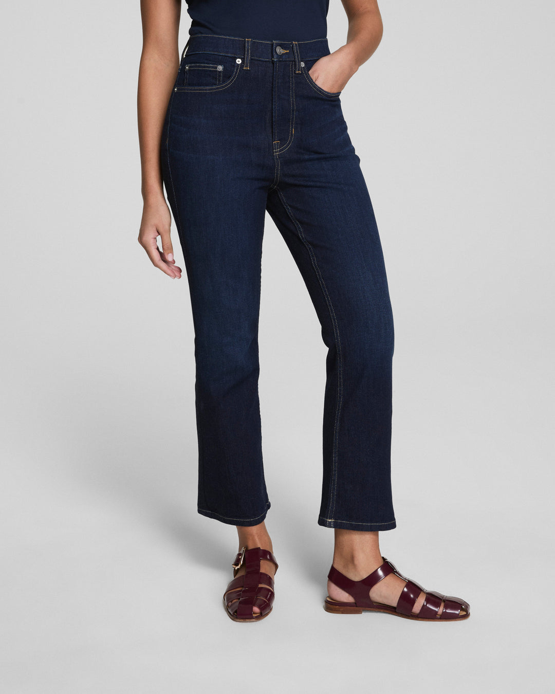 SPANX REDEFINE KICK FLARE JEANS - DARK INDIGO