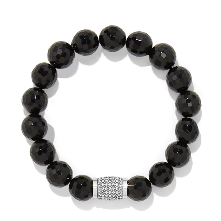Meridian Solis Bead Stretch Bracelet - Black