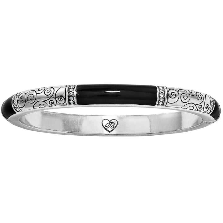 SIL STN BLK WILTERN HNG BRACELET
