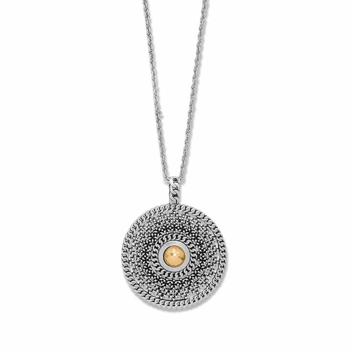 Ferrara Segreta Medallion Necklace - Silver-Gold