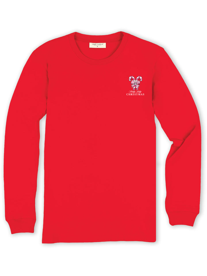 SIMPLY SOUTHERN CHRISTMAS TREE LONG SLEEVE TEE - RED