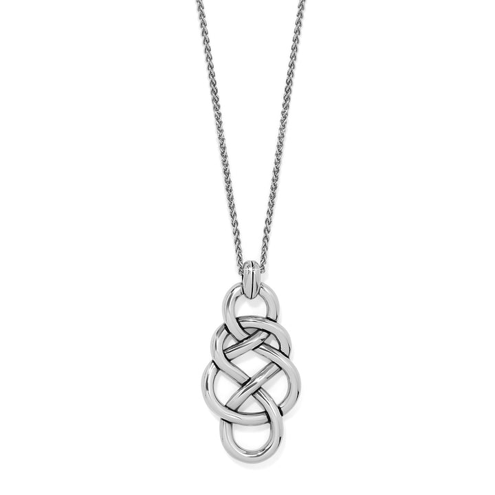 Interlok Braid Pendant Necklace - Silver