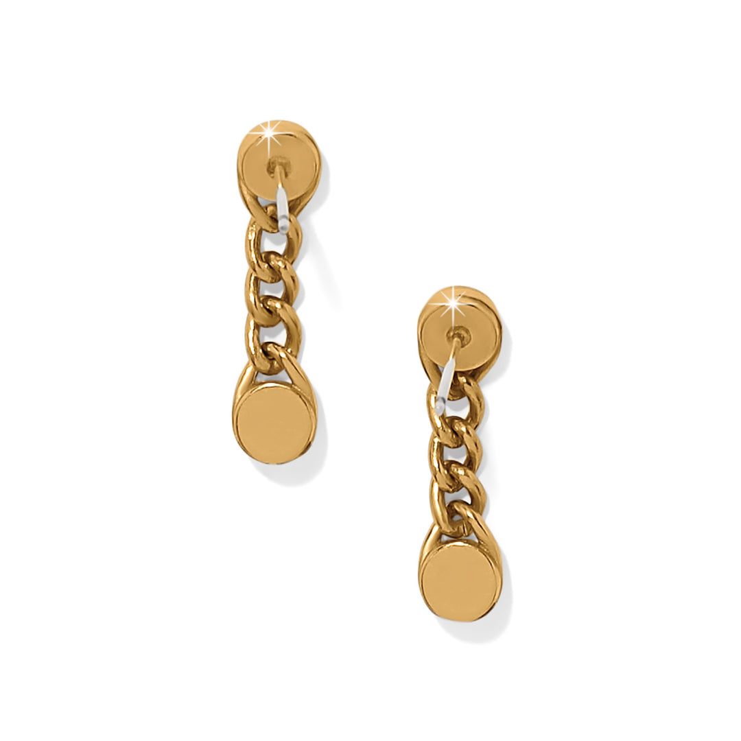 Trust Life Post Drop Earrings - Gold
