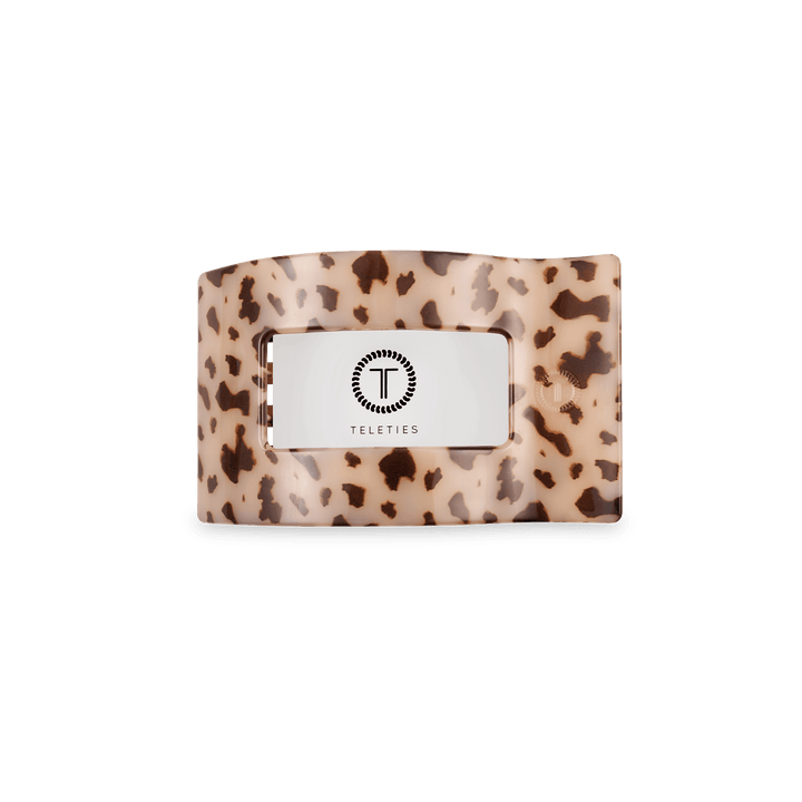TELETIES SMALL FLAT RECTANGLE HAIR CLIP - BLONDE TORTOISE