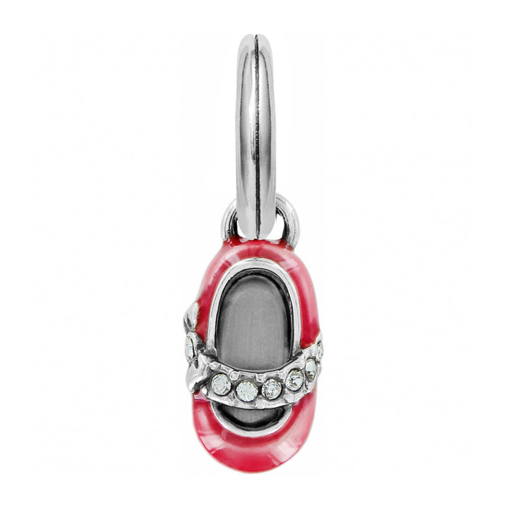 BABY GIRL SHOE CHARM - PINK-SILVER