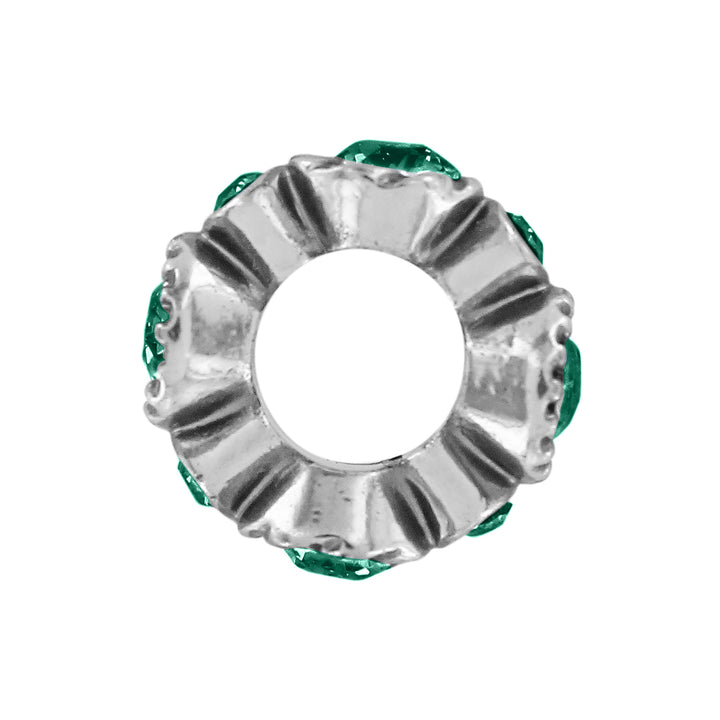 Halo Stargazer Spacer - Silver-Emerald