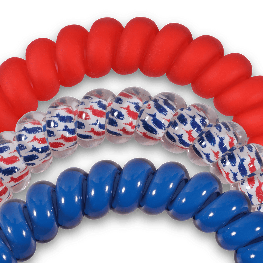 TELETIES SMALL HAIR TIES S/3 - SEA TO SHINING SEA