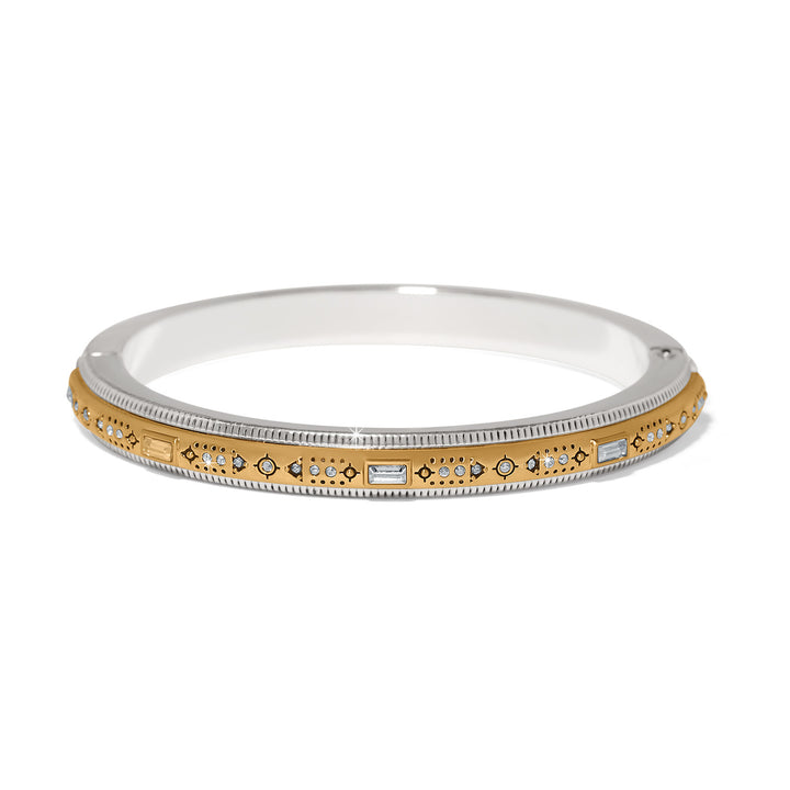 Mosaic Nova Hinged Bangle - Silver-Gold