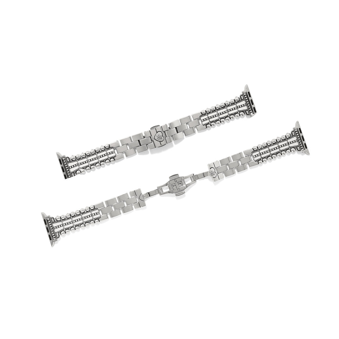 Pretty Tough Enamel Watch Band - Silver-White