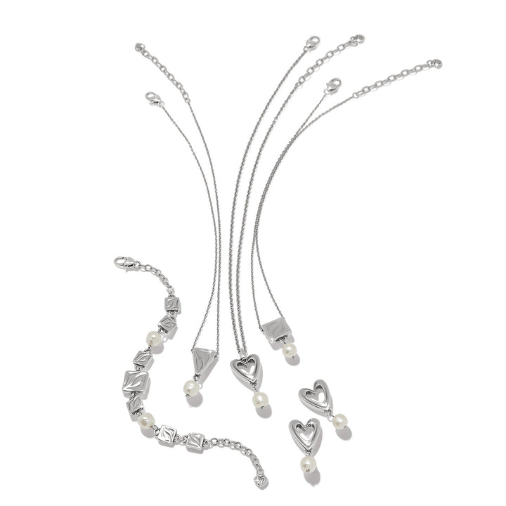 Cascade Tresa Pearl Post Drop Earrings - Silver-Pearl