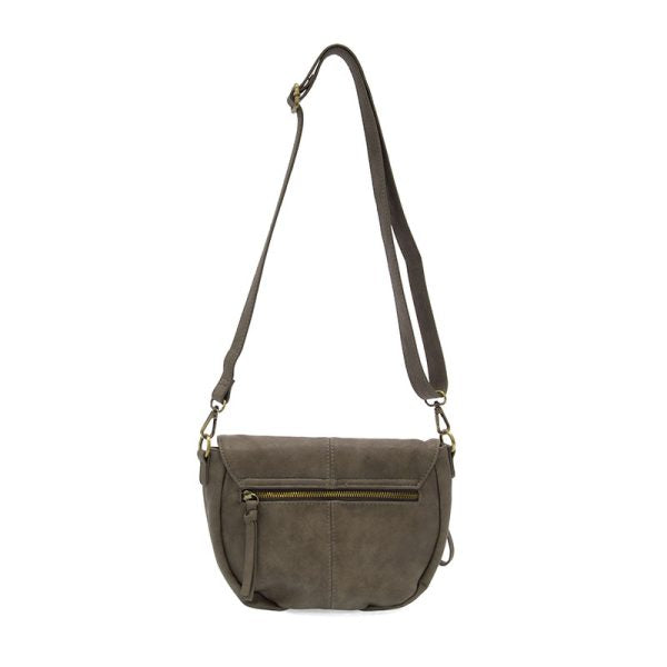 HELENE SMALL SADDLE CROSSBODY - DARK TAUPE