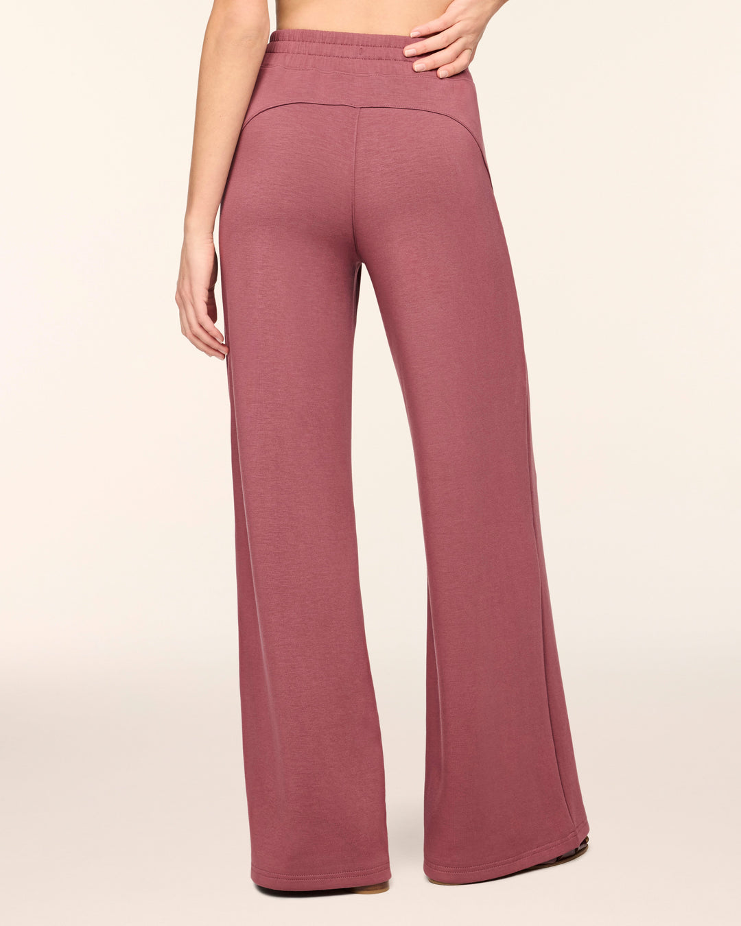 SPANX AIRESSENTIALS WIDE LEG PANT - RUM RAISIN