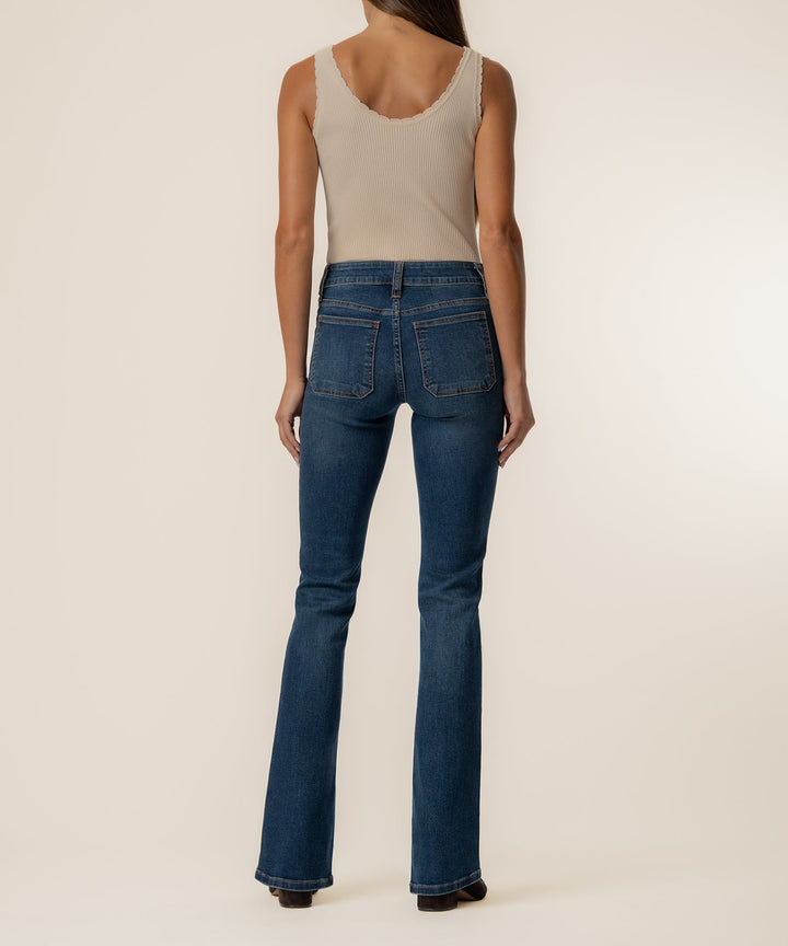NATALIE MID RISE FLARE WITH PATCH POCKET CLEAN HEM - CHAMP - 33" INSEAM