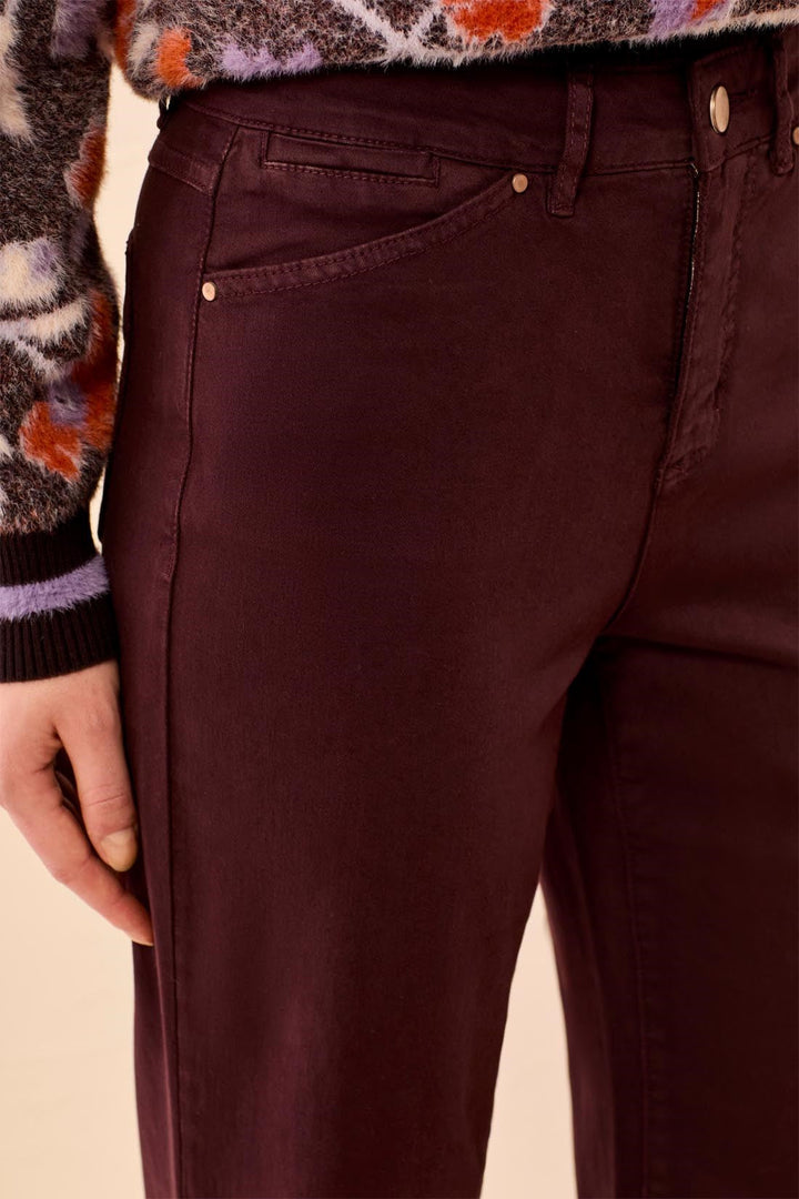FLY FRONT 5 POCKET PANT - FUDGE