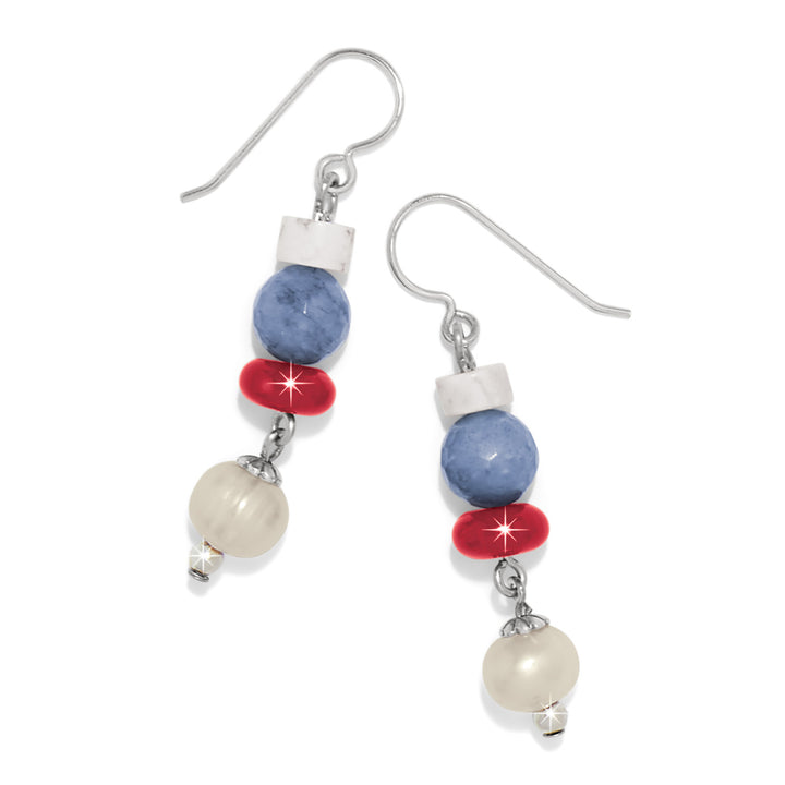 Americana Beach French Wire Earrings - Silver-Multi