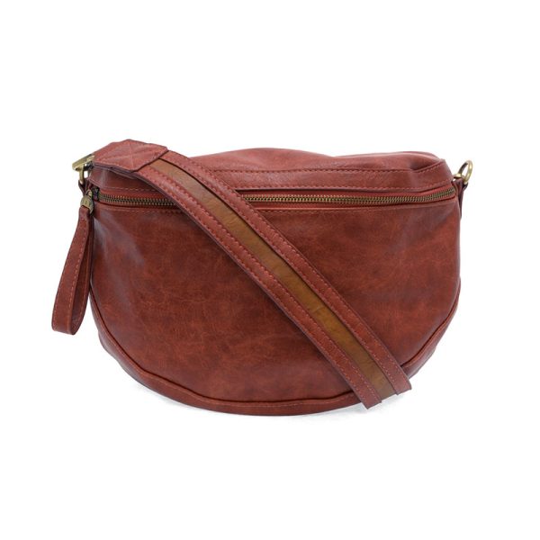 LAURA CONTRAST STRAP SLING/BELT BAG - CINNAMON