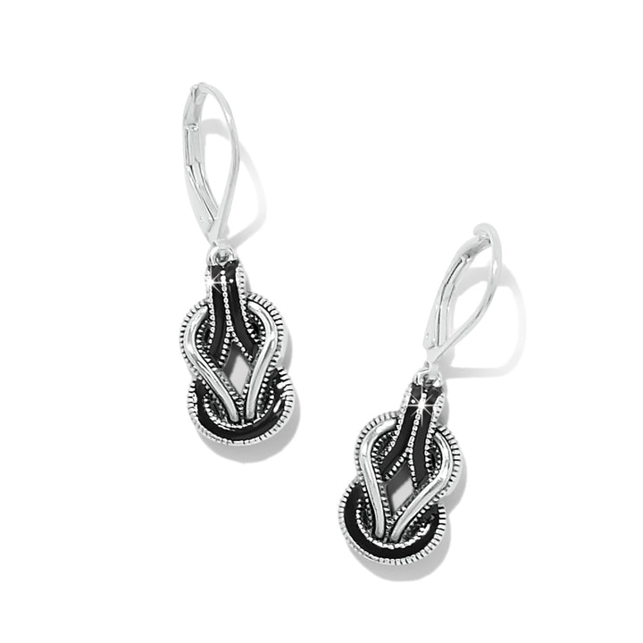 Interlok Harmony Leverback Earrings - Silver-Black