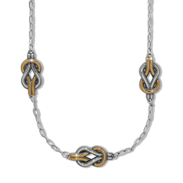 Interlok Harmony Trio Necklace - Silver-Gold