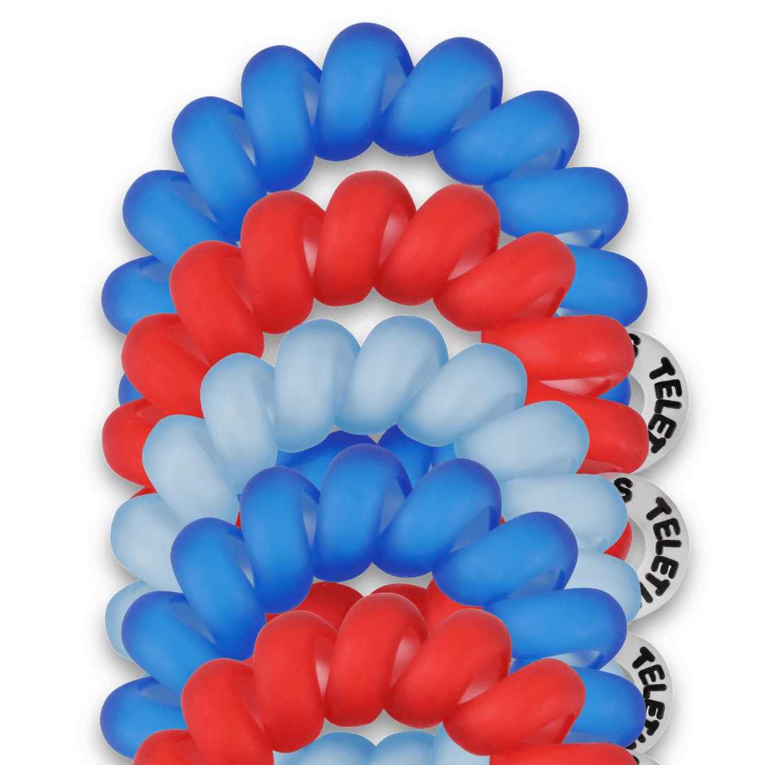 TELETIES TINY HAIR TIES S/5 - ALL AMERICAN