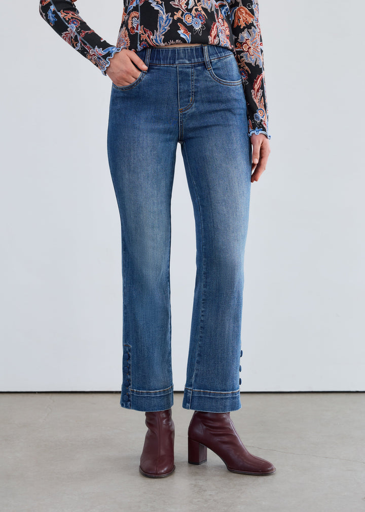 FDJ PULL ON ANKLE BOOT JEANS - DARK
