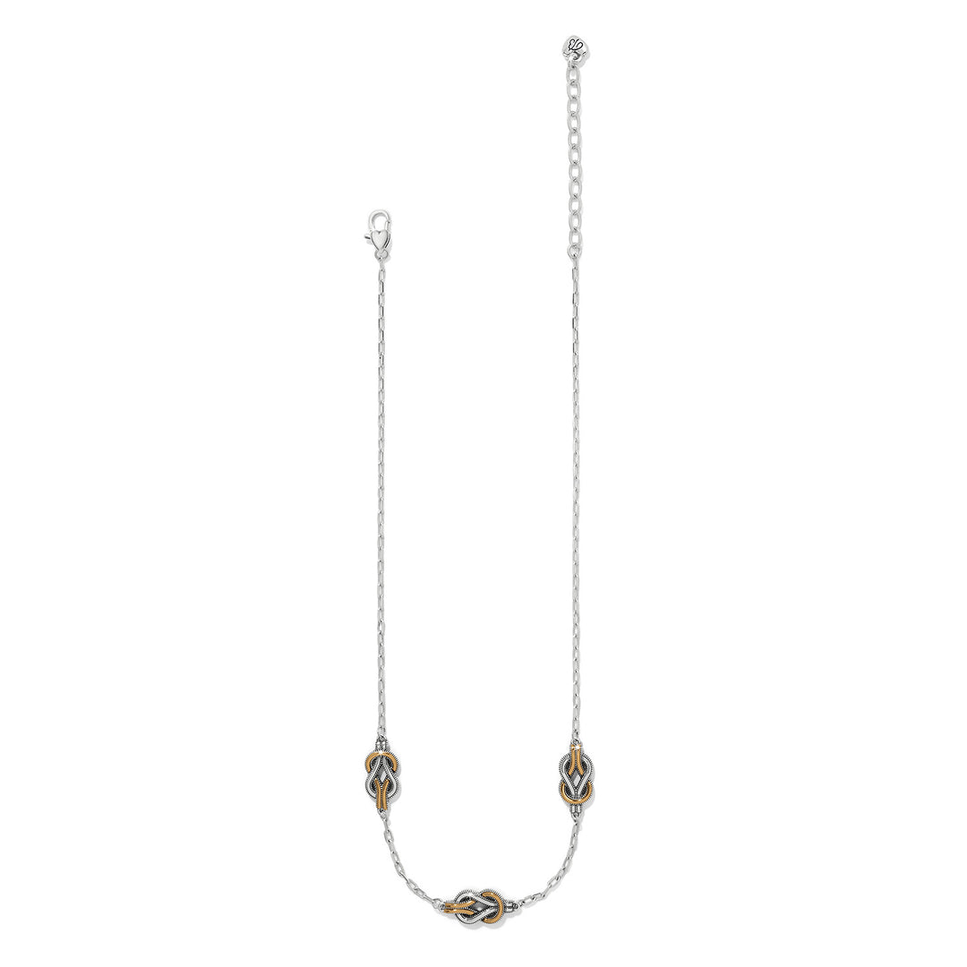 Interlok Harmony Trio Necklace - Silver-Gold