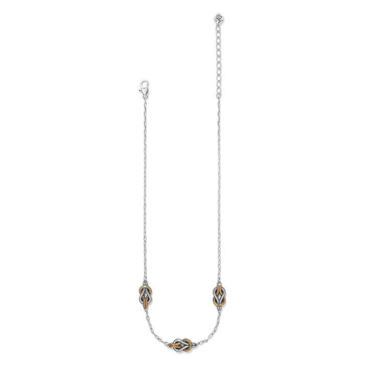 Interlok Harmony Trio Necklace - Silver-Gold