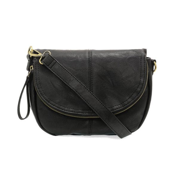 HELENE SMALL SADDLE CROSSBODY - BLACK