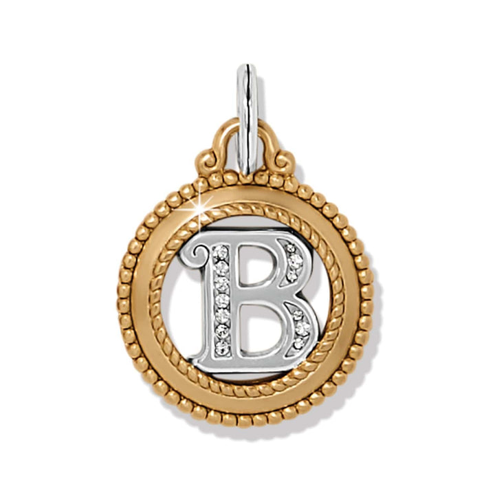 ABC Monogram B Charm - Silver-Gold