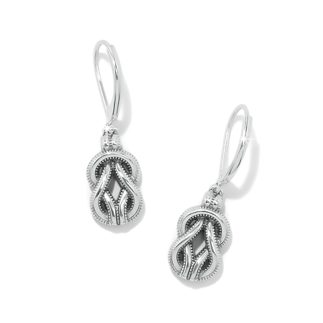 Interlok Harmony Leverback Earrings - Silver-Black
