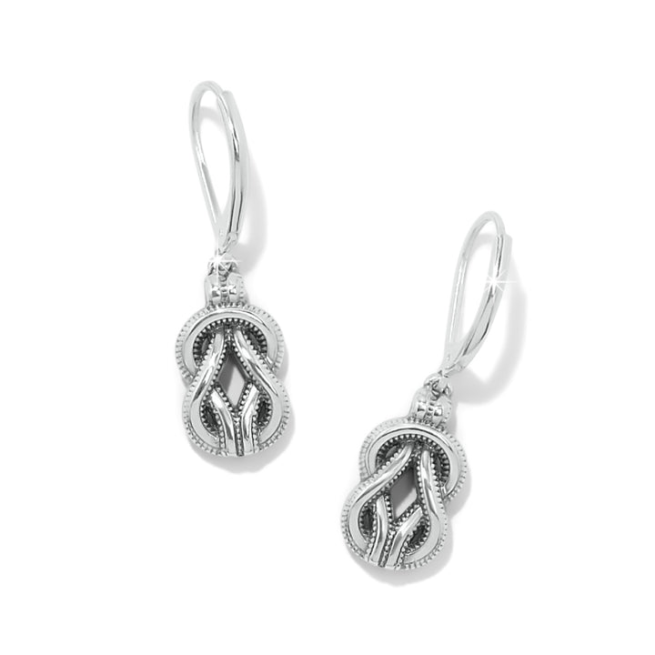 Interlok Harmony Leverback Earrings - Silver-Black