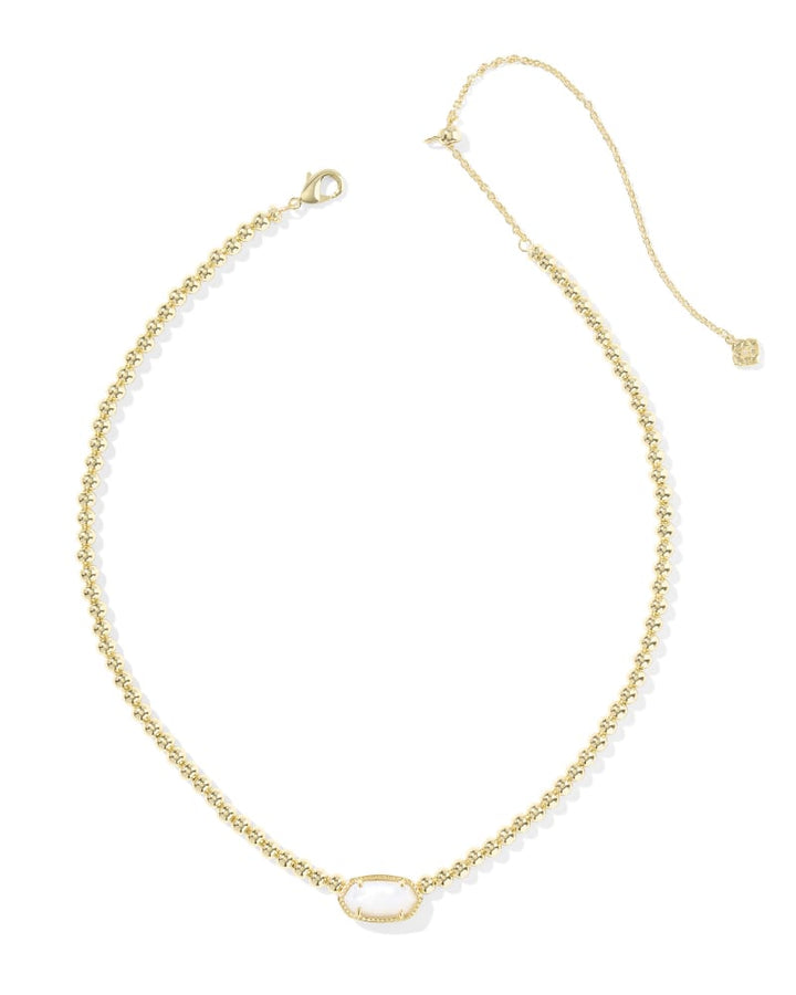 KENDRA SCOTT ELISA BEADED NECKLACE - GOLD IVORY MOP