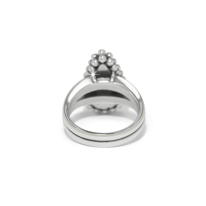 Twinkle Luxe Teardrop Ring - Silver - Size 7