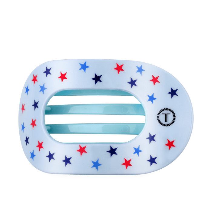 TELETIES LARGE FLAT ROUND HAIR CLIP - UNITED WE SPARKLE