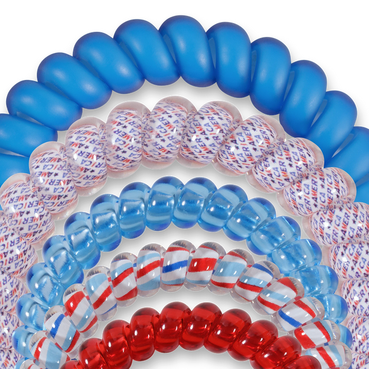 TELETIES MIX HAIR TIES S/5 - GLORY DAYS