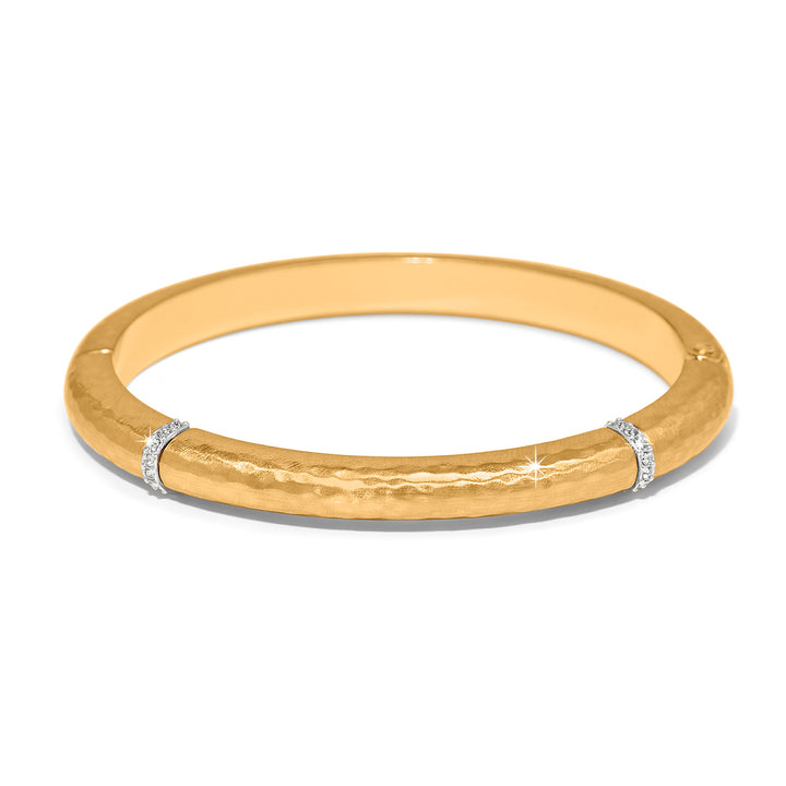 Meridian Geo Hinged Bangle - Gold