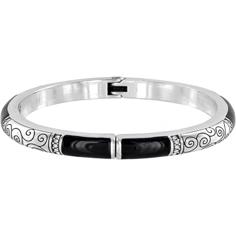 SIL STN BLK WILTERN HNG BRACELET