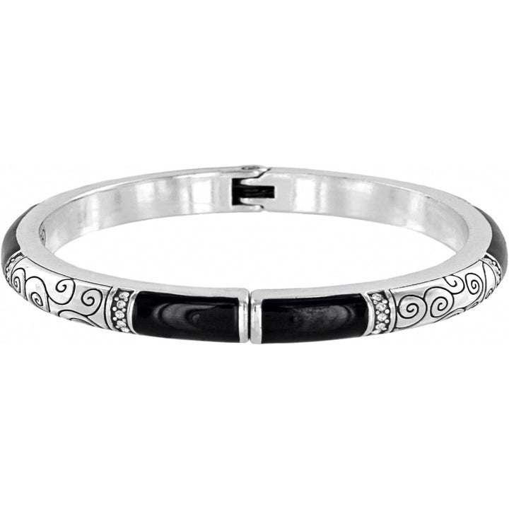 SIL STN BLK WILTERN HNG BRACELET