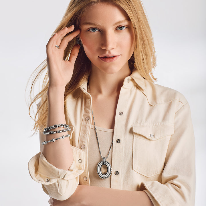 Pretty Tough Link Pendant Necklace - Silver