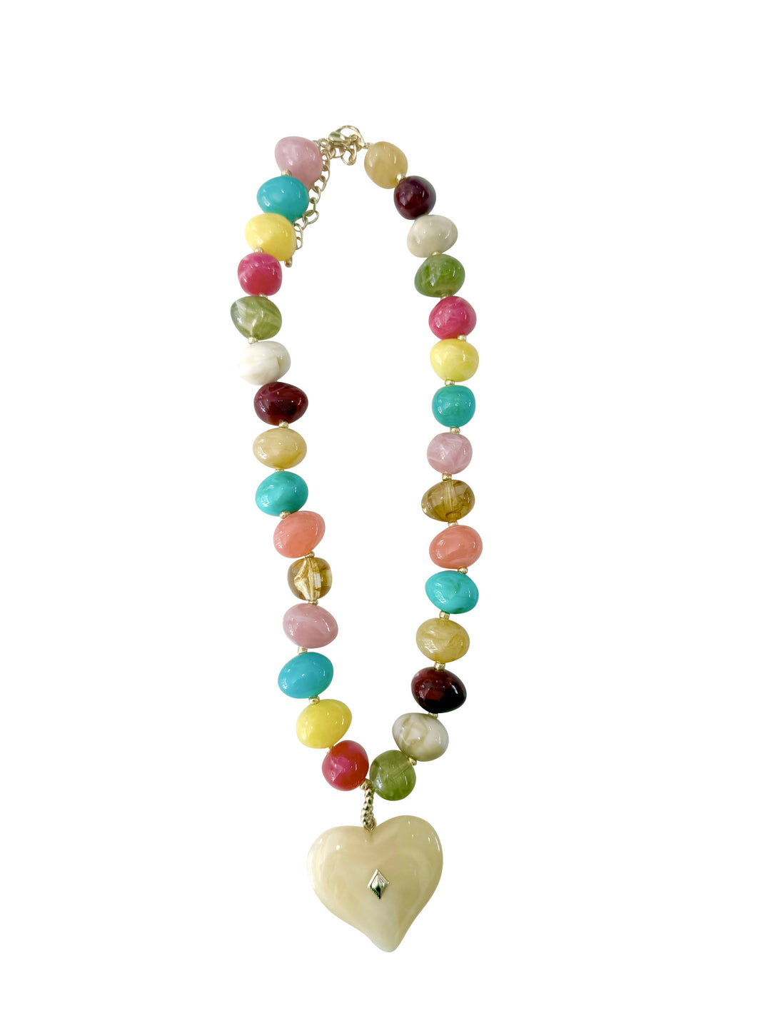 HOLDEN HEART BEADED NECKLACE - MULTI