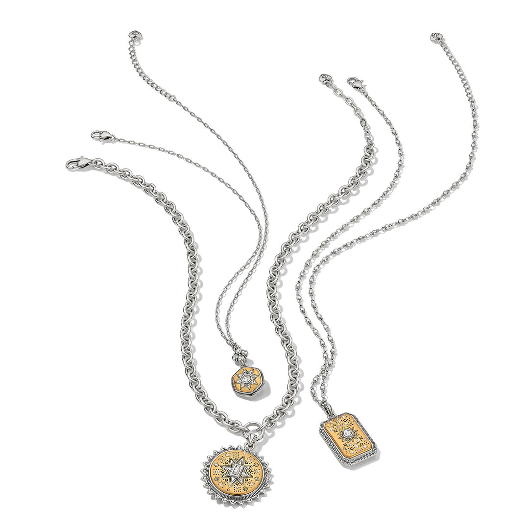 Mosaic Nova Petite Necklace - Silver-Gold