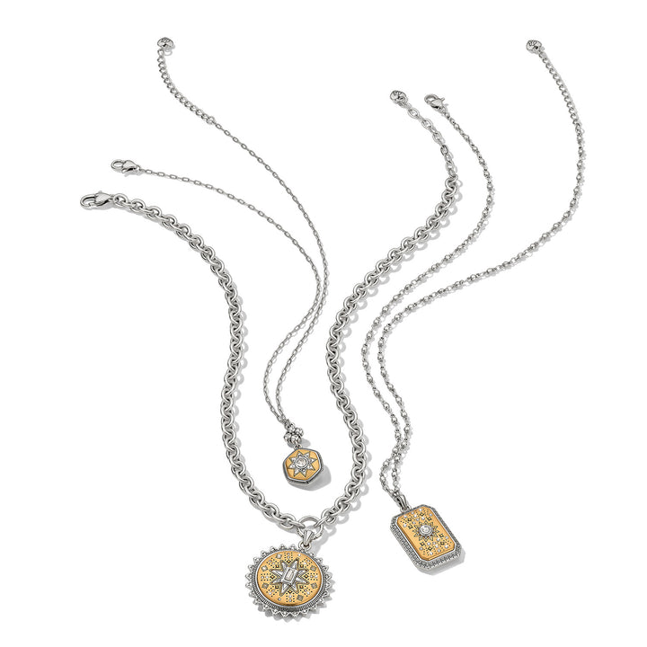 Mosaic Nova Petite Necklace - Silver-Gold