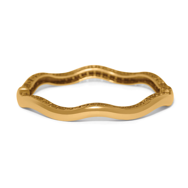 Inner Circle Slim Hinged Bangle - Gold