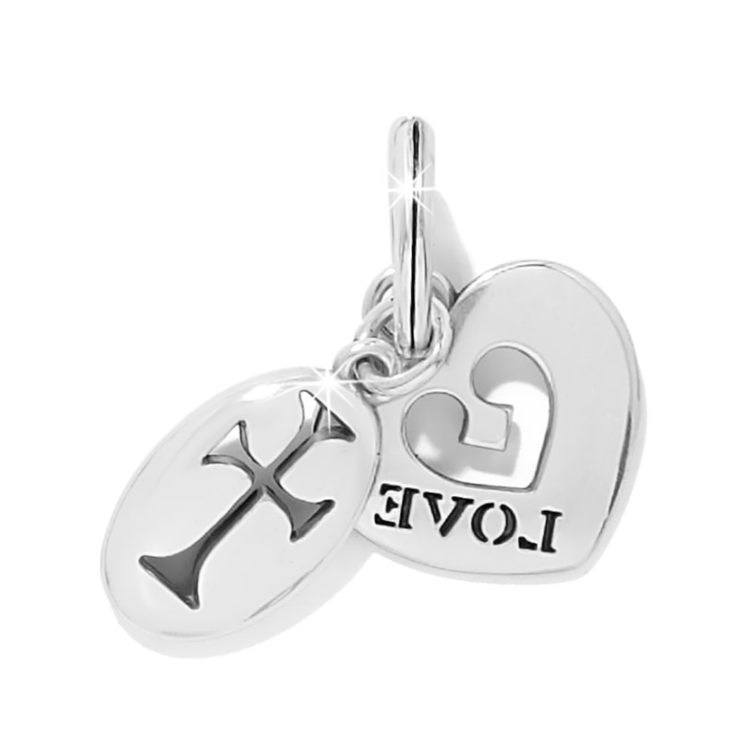 Hearts Of Faith Charm - Silver
