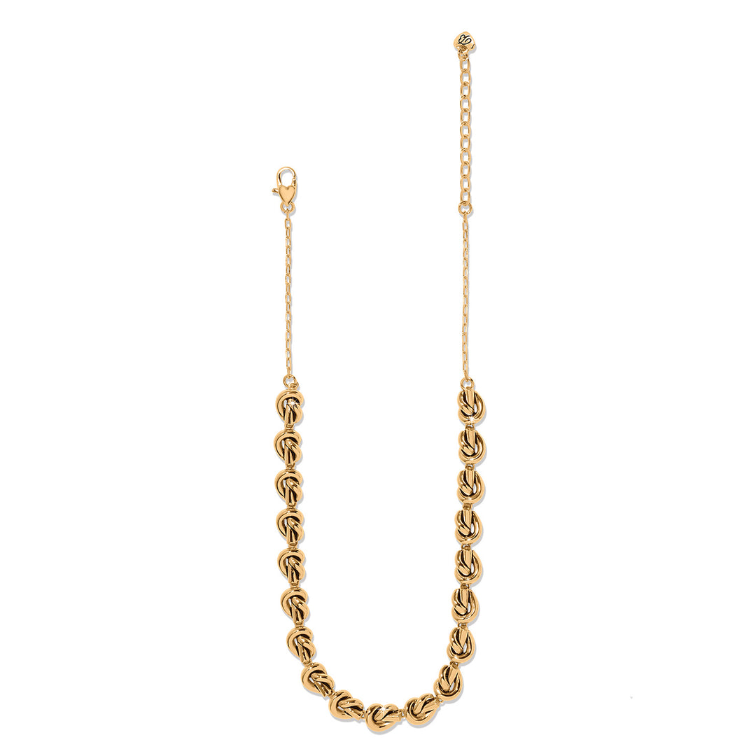Interlok Single Knot Collar Necklace - Gold
