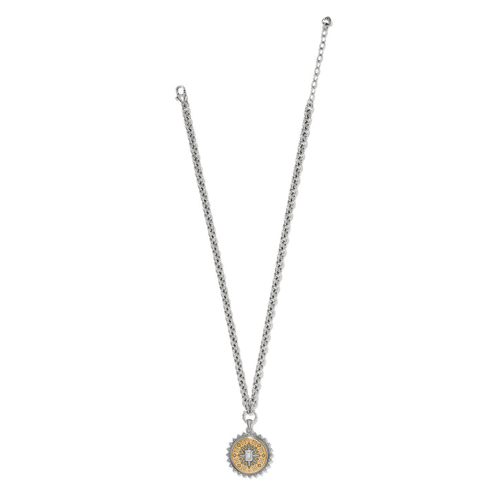 Mosaic Nova Pendant Necklace - Silver-Gold