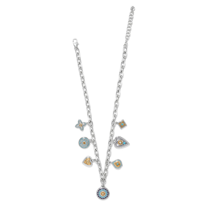 Mosaic Cerrillos Charm Necklace - Silver