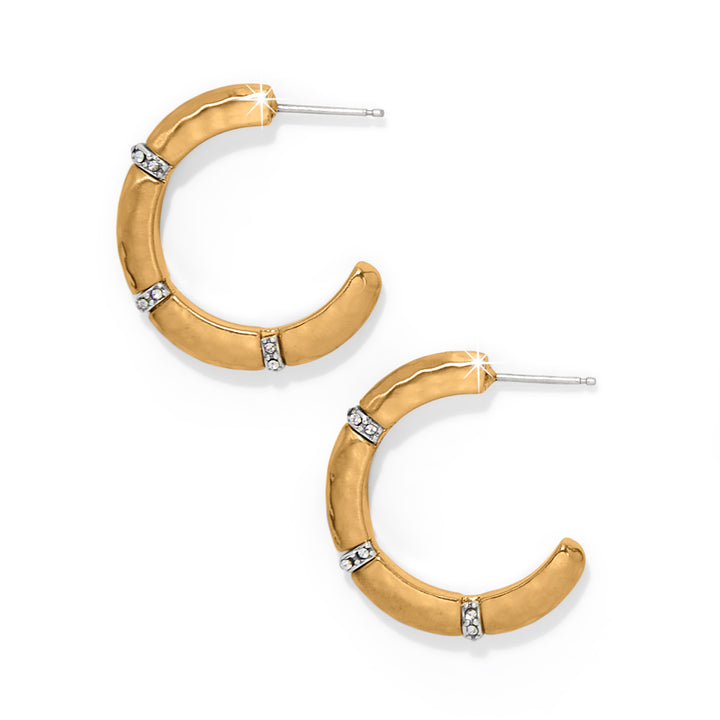 Meridian Geo Open Hoop Earrings - Gold