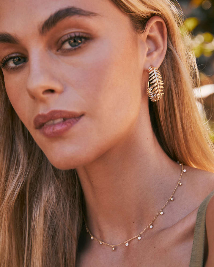 KENDRA SCOTT KAYLA HOOP EARRINGS - GOLD