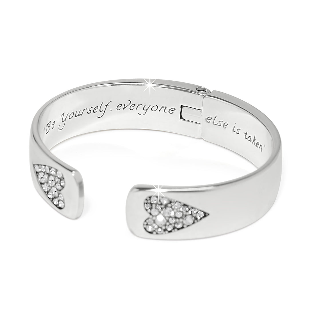 B You Hinged Bangle - Silver
