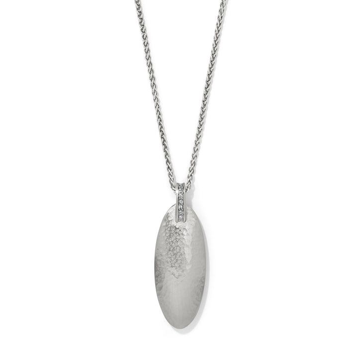 Meridian Orbit Oval Necklace - Silver